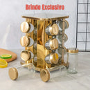 Kit Liquidificador Multiuso Profissional 15 Velocidades Com 2 Jarras de Vidro + 2 BRINDES: Kit Utensílios 12 peças + Porta Tempero