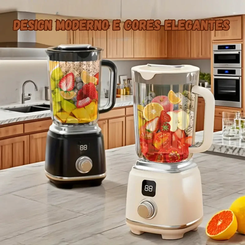 [Compre 1 Leve 2] Liquidificador Multiuso VivaMix Bivolt Com Jarra de Vidro + BRINDE: Porta Tempero Giratório com 20 Frascos