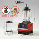 Kit Liquidificador Multiuso Profissional 15 Velocidades Com 2 Jarras de Vidro + 2 BRINDES: Kit Utensílios 12 peças + Porta Tempero